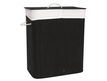 Retourtje Wasmand Bamboe 2 Vaks Zwart - 64% Korting!