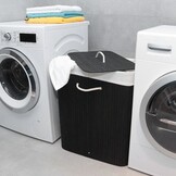 Retourtje Wasmand Bamboe 2 Vaks Zwart - 64% Korting!