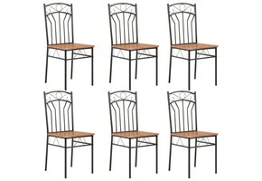 vidaXL Eetkamerstoelen 6 st MDF Bruin - 55% Korting