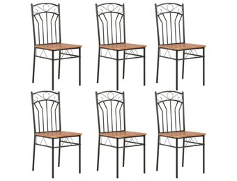 vidaXL Eetkamerstoelen 6 st MDF Bruin - 55% Korting