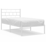 vidaXL Bedframe Metaal Wit 100x200 cm | 60% Korting