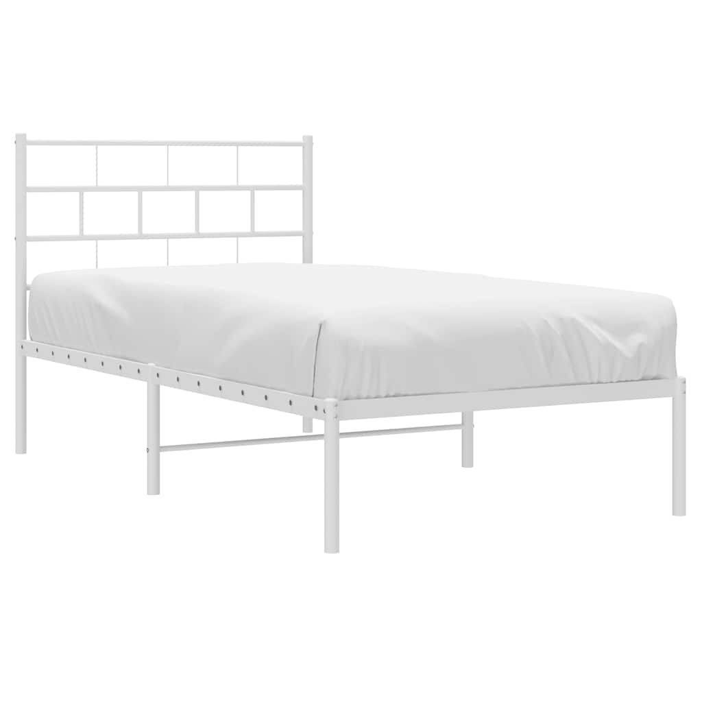vidaXL Bedframe Metaal Wit 100x200 cm | 60% Korting