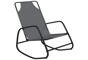 vidaXL Schommelend Ligbed - Grijs, Staal & Textileen - 46% Korting!