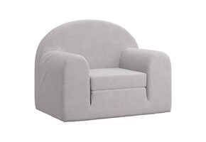 vidaXL Kinderslaapbank Pluche Lichtgrijs - 46% Korting