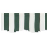 vidaXL Zonnescherm Vervangingsdoek Groen/Wit 350x250 cm - 65% Korting