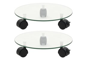 vidaXL Plantenrollers (2 stuks) - Gehard Glas - 28 cm - 78% Korting!