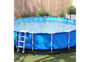 vidaXL Zwembad Grondzeil Zwart Ø 550 cm - 46% Korting!