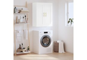 vidaXL Wandkast Wit Bewerkt Hout - 73% Korting!