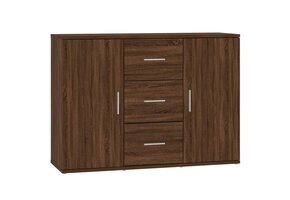 vidaXL Dressoir 91x29,5x65 cm bruin eiken - 40% Korting!