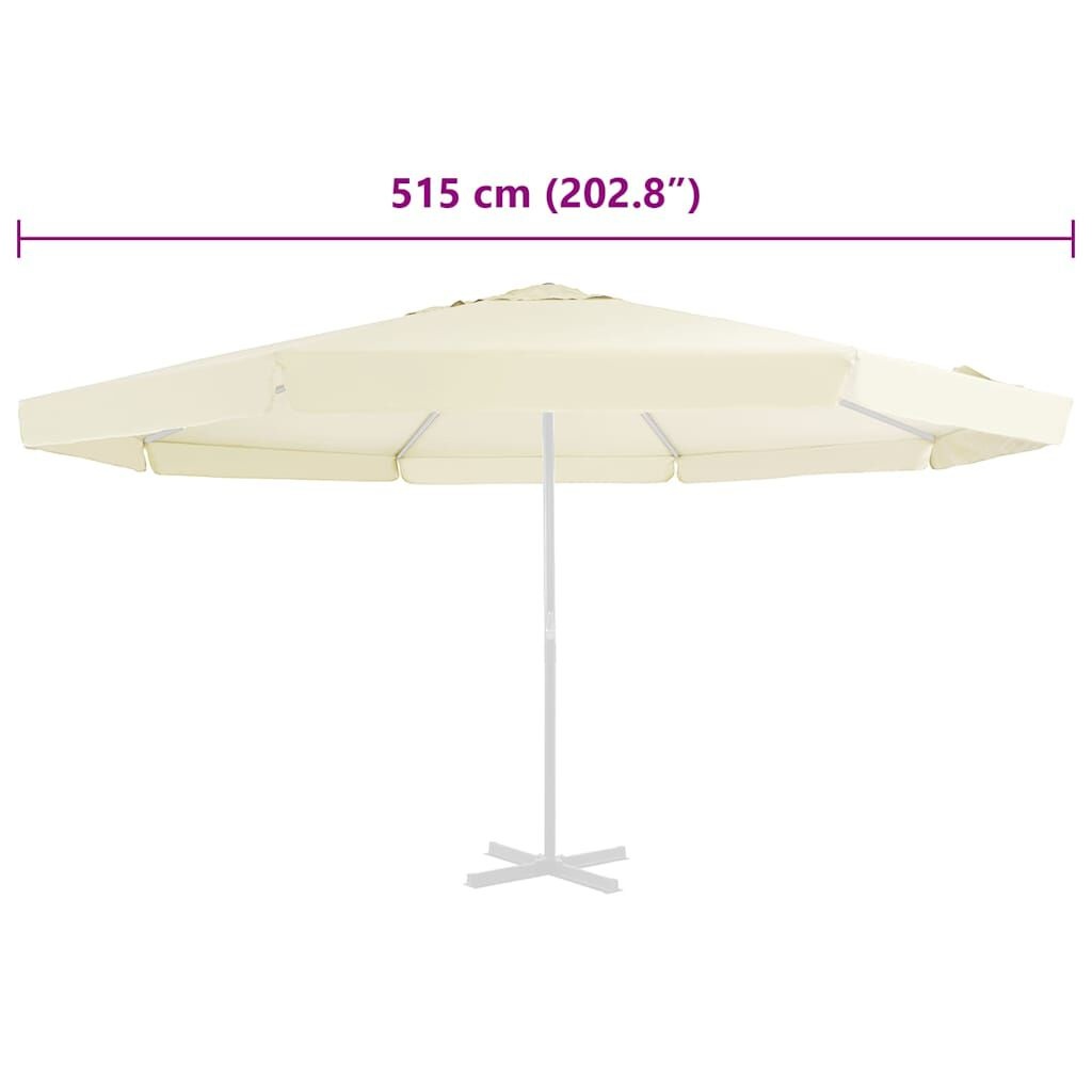 vidaXL Parasoldoek 500 cm Zandkleurig | 41% Korting