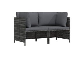 VidaXL Tuinbank 2-zits Poly Rattan Grijs - 76% Korting!