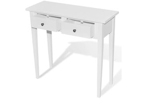 vidaXL Bijzetkastje 2 lades wit - 51% korting - Retourproduct