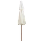 vidaXL Dubbeldekker Parasol 270x270cm Houten Paal - Crèmewit | 56% Korting!