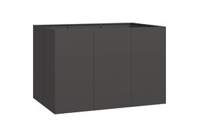 vidaXL Plantenbak Staal Zwart 120x80x80cm - 72% Korting
