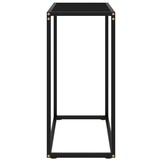 vidaXL Wandtafel Gehard Glas Zwart (60x35x75 cm) - 55% Korting