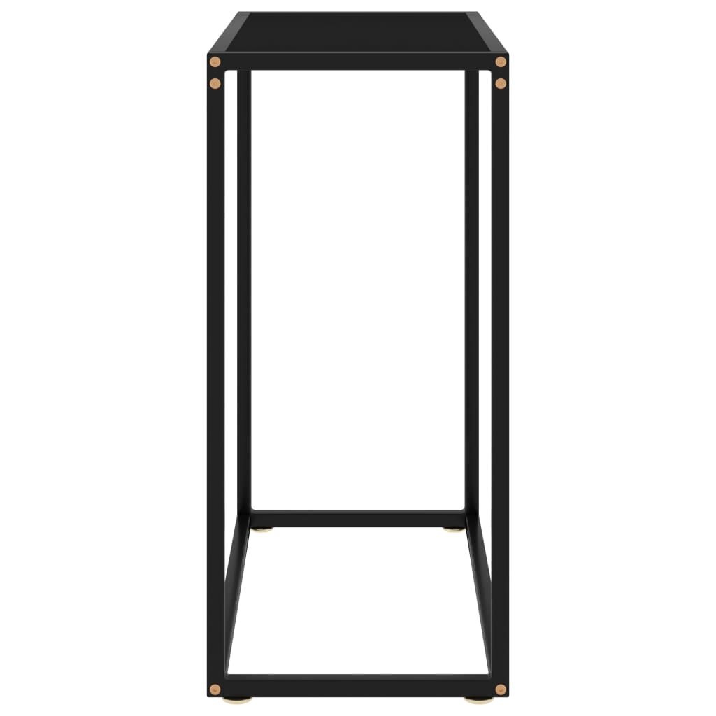 vidaXL Wandtafel Gehard Glas Zwart (60x35x75 cm) - 55% Korting