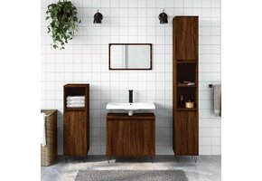 vidaXL Badkamerkast Bruin Eiken (58x33x60cm) - 55% Korting!