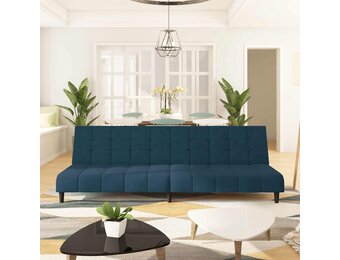 vidaXL Slaapbank Fluweel Blauw - 40% Korting