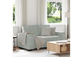 vidaXL Tweezitsbank 120 cm Fluweel Lichtgrijs - 40% Korting!