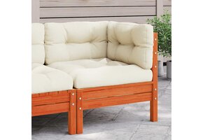 vidaXL Hoekbank Grenenhout & Kussens - 51% Korting!