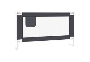 vidaXL Bedhekje Peuter 140x25 cm Donkergrijs - 46% Korting!