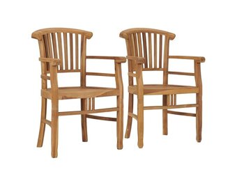 VidaXL Tuinstoelen 2x Massief Teakhout - 59% Korting!