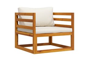 vidaXL Tuinstoel Acaciahout met Crème Kussens - 40% Korting!