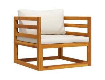 vidaXL Tuinstoel Acaciahout met Crème Kussens - 40% Korting!