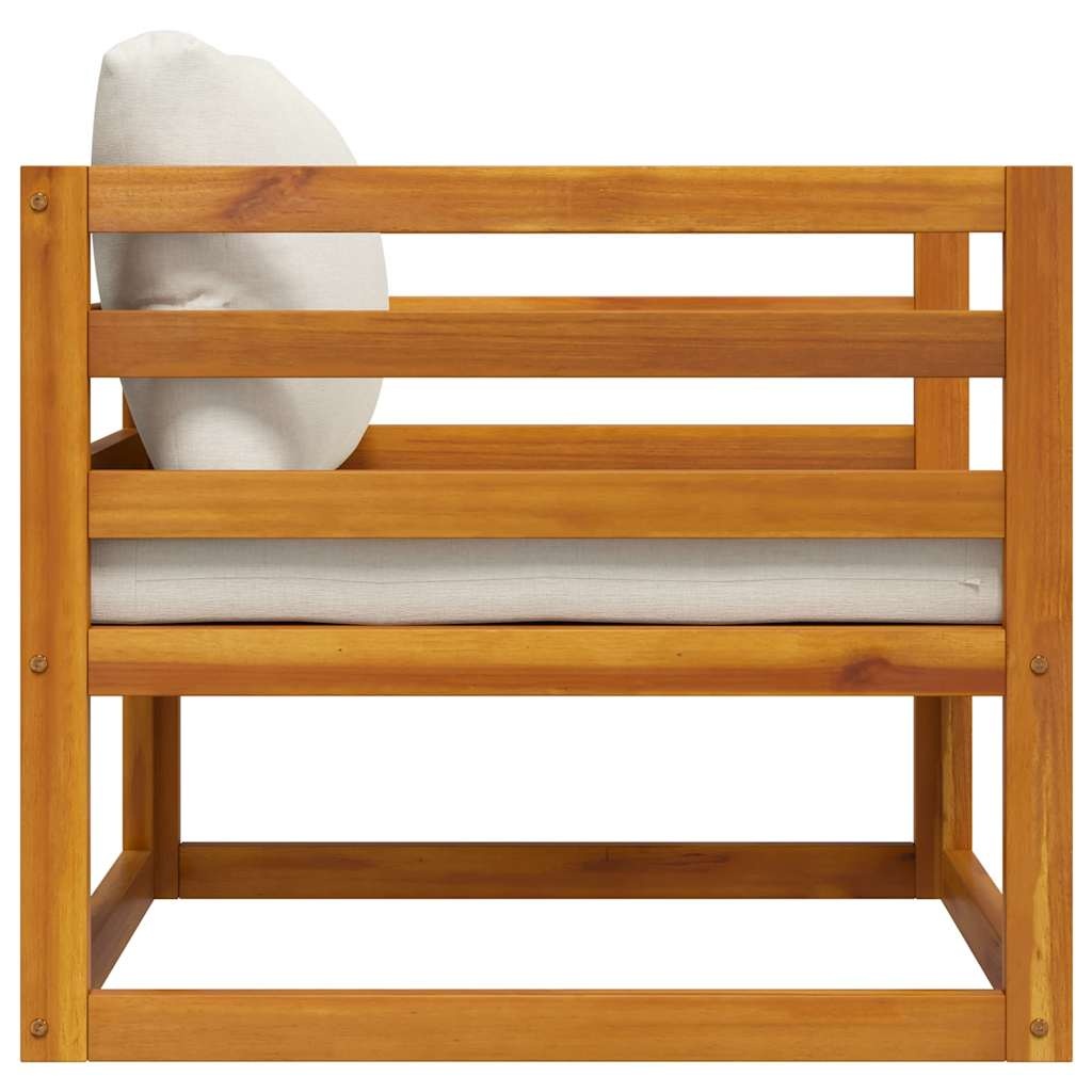 vidaXL Tuinstoel Acaciahout met Crème Kussens - 40% Korting!