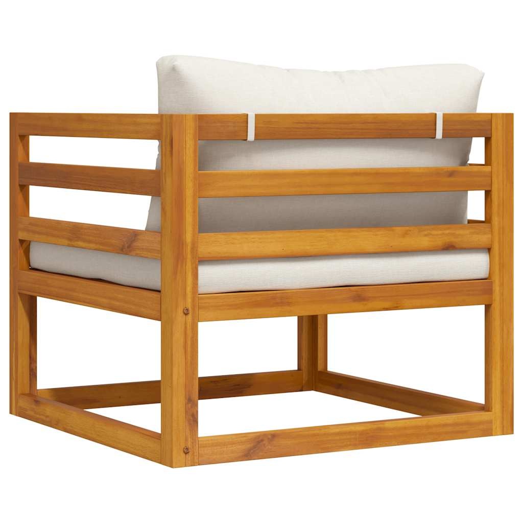 vidaXL Tuinstoel Acaciahout met Crème Kussens - 40% Korting!