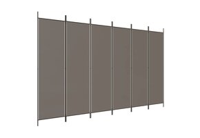 vidaXL Kamerscherm 6 panelen | 300x200 cm | Stof Antraciet | 40% Korting