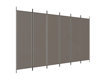 vidaXL Kamerscherm 6 panelen | 300x200 cm | Stof Antraciet | 40% Korting