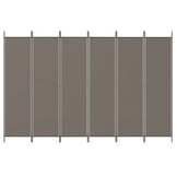vidaXL Kamerscherm 6 panelen | 300x200 cm | Stof Antraciet | 40% Korting