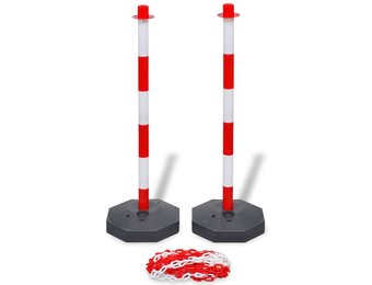 vidaXL Kettingpalenset Rood/Wit (63% Korting) - 10m Ketting