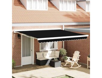 vidaXL Vervangingsdoek Zonnescherm Zwart 400x300cm - 56% Korting!