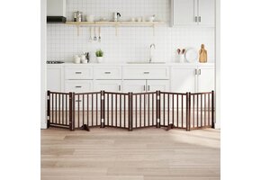 vidaXL Hondenhek Inklapbaar 6 Panel 300cm Vurenhout (55% Korting)