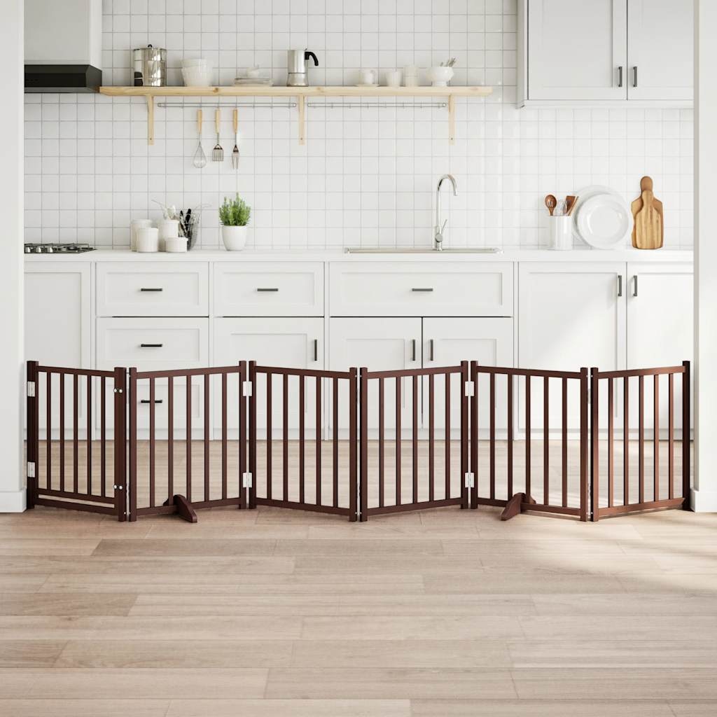 vidaXL Hondenhek Inklapbaar 6 Panel 300cm Vurenhout (55% Korting)