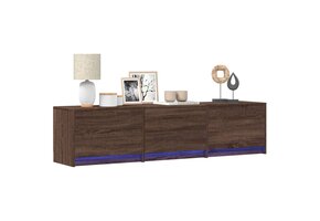 vidaXL TV-meubel met LED - 40% Korting - Bruin Eikenhout