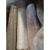 Kattenboom Beige 206cm - 55% Korting! Met Hangmat & Slaapgrotten