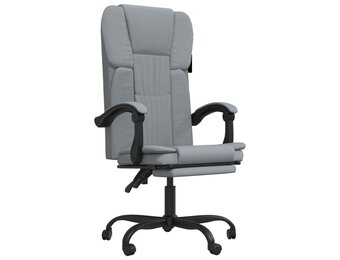 vidaXL Kantoorstoel Lichtgrijs - 60% Korting