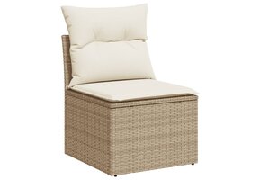 vidaXL Tuinbank Poly Rattan Beige - 65% Korting!