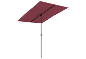 vidaXL Parasol Bordeauxrood 2x1,5m Aluminium Paal - 64% Korting