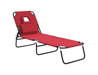 vidaXL Ligbed Inklapbaar (76% Korting) - Rood