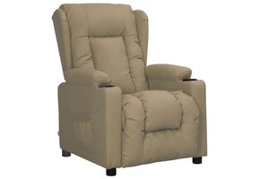 vidaXL Fauteuil Verstelbaar Kunstleer Cappuccino - 44% Korting