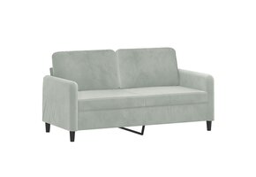 vidaXL Tweezitsbank 140 cm fluweel lichtgrijs - 40% Korting!