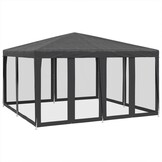 vidaXL Partytent 4x4m HDPE Antraciet - 40% Korting!