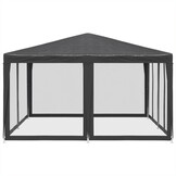 vidaXL Partytent 4x4m HDPE Antraciet - 40% Korting!