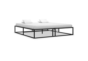 vidaXL Bedframe Metaal Zwart 200x200 cm - Nu met 40% korting!