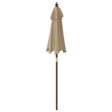 vidaXL Parasol Taupe (56% Korting) - Houten Paal, 196x231 cm
