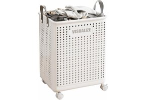 Opvouwbare Wasmand 60L met Wieltjes & Handvat - Nu 46% Korting!